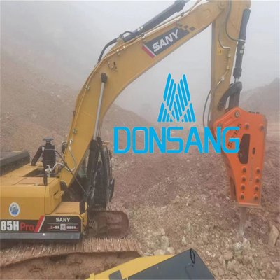 Side Type 38 Ton 45 Ton Hydraulic Rock Breaker For Skid Steer 175mm Chisel